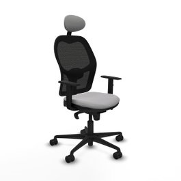 PIQUERAS Y CRESPO Silla de oficina Jorquera con mecanismo Sincro, Gris claro y Negro