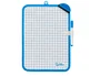 Liderpapel Pizarra Blanca 18x26 cm Doble Cara Lisa y Cuadriculada con Rotulador y Borrador