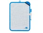 Liderpapel Pizarra Blanca 18x26 cm Doble Cara Lisa y Cuadriculada con Rotulador y Borrador