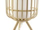 DKD Home Decor Lámpara de Sobremesa Bambú y Poliéster Natural/Blanco