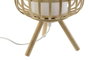 DKD Home Decor Lámpara de Sobremesa Bambú y Poliéster Natural/Blanco