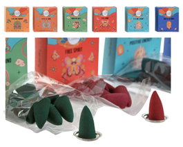DKD Home Decor Incienso Cono Multicolor 8 x 8 x 12 cm Set de 60