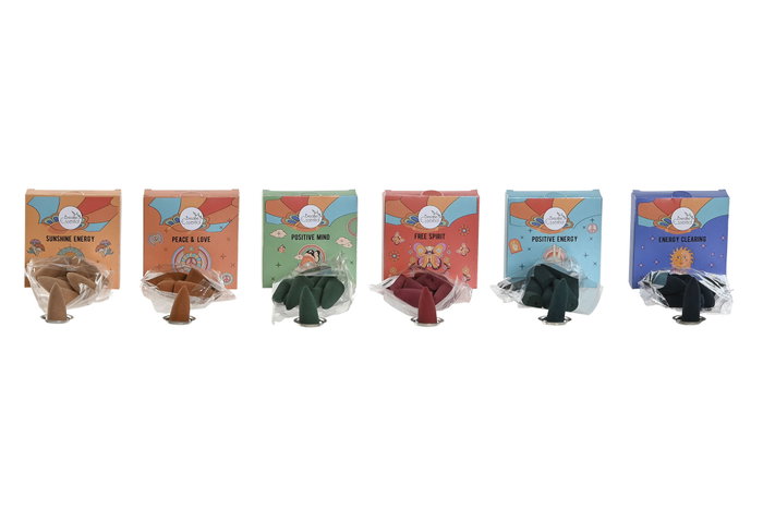 DKD Home Decor Incienso Cono Multicolor 8 x 8 x 12 cm Set de 60