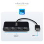 StarTech.com Hub USB 2.0 de 4 Puertos ST4200MINI2-USB-HUB Negro