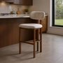 Ixia Taburete 75cm Beige Tejido-Metal