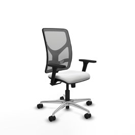 PIQUERAS Y CRESPO Silla de oficina Motilla con mecanismo Sincro, Blanco y Gris