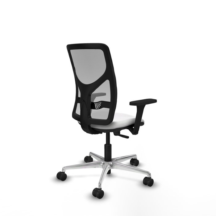 PIQUERAS Y CRESPO Silla de oficina Motilla con mecanismo Sincro, Blanco y Gris
