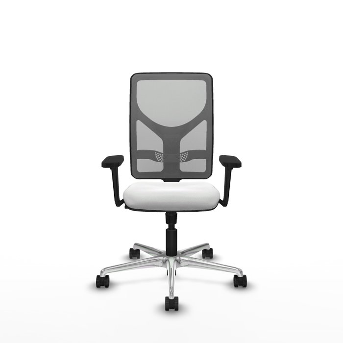 PIQUERAS Y CRESPO Silla de oficina Motilla con mecanismo Sincro, Blanco y Gris