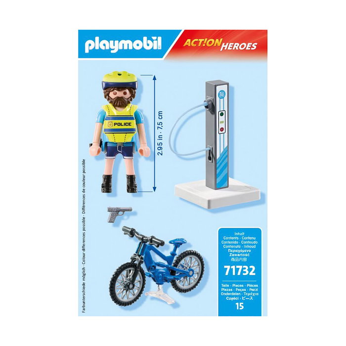 Playmobil Figura Patrulla en Bicicleta City Action 71732