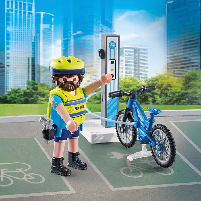 Playmobil Figura Patrulla en Bicicleta City Action 71732