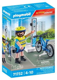 Playmobil Figura Patrulla en Bicicleta City Action 71732