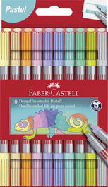 Rotulador Fibra Faber-Castell Doble Punta Pastel Caja De 10