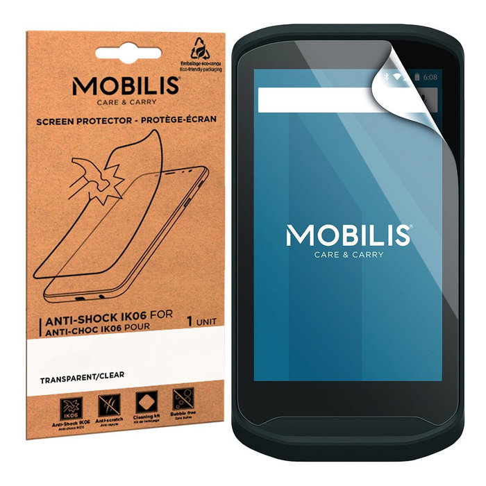 Mobilis Protector de pantalla Anti-Shock IK06 para Zebra TC21/26, Transparente Mobilis Protector de pantalla Anti-Shock IK06 para Zebra TC21/26, Transparente