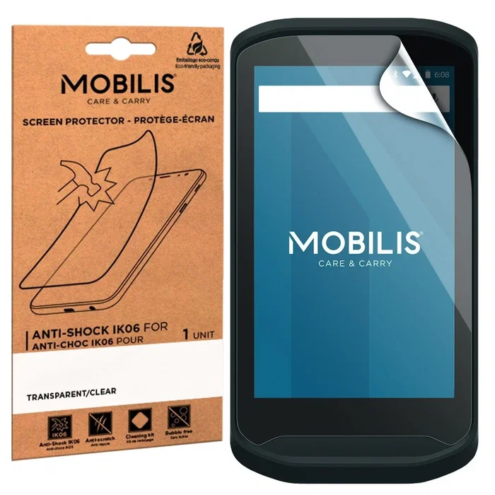 Mobilis Protector de pantalla Anti-Shock IK06 para Zebra TC21/26, Transparente Mobilis Protector de pantalla Anti-Shock IK06 para Zebra TC21/26, Transparente
