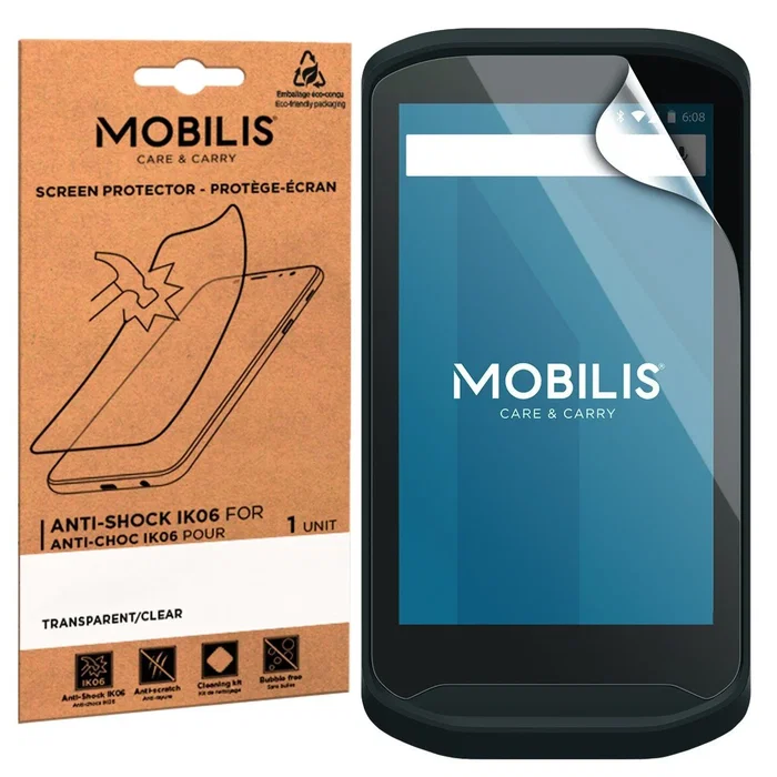 Mobilis 036207 Protector de Pantalla Transparente Resistente a Rayones para Zebra TC21/26 - 1 Unidad