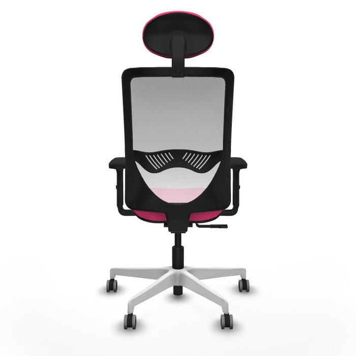 PIQUERAS Y CRESPO Silla de oficina Zulema Rosa y Blanco con Mecanismo Sincro PIQUERAS Y CRESPO Silla de oficina Zulema Rosa y Blanco con Mecanismo Sincro