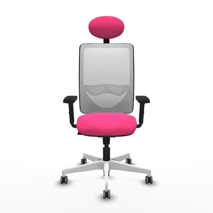 PIQUERAS Y CRESPO Silla de oficina Zulema Rosa y Blanco con Mecanismo Sincro PIQUERAS Y CRESPO Silla de oficina Zulema Rosa y Blanco con Mecanismo Sincro