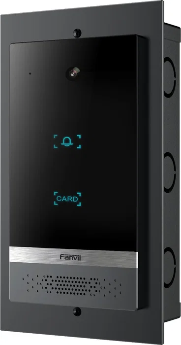 Fanvil i61 Videoportero IP con Cámara 2 MP, Intercomunicación de Video SIP, Visión Nocturna, PoE, Resistente IP66, Negro
