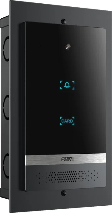Fanvil i61 Videoportero IP con Cámara 2 MP, Intercomunicación de Video SIP, Visión Nocturna, PoE, Resistente IP66, Negro