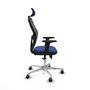 PIQUERAS Y CRESPO Silla de oficina Jorquera con mecanismo Sincro/Traslack, Azul marino y Negro