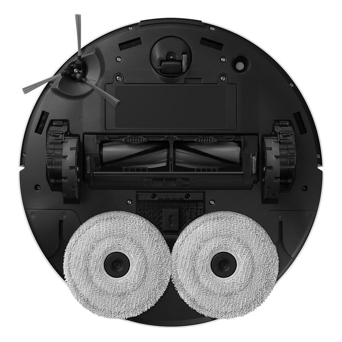 Samsung Bespoke Jet Bot Combo Steam VR7MD96B14G, Robot Aspirador y Fregador Inteligente con Estación Base, Tecnología LiDAR, Sin Bolsa, Gris Satinado y Blanco