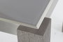 DKD Home Decor Mesa Comedor Roble Aluminio Cristal Templado Gris 92 x 74 x 162 cm