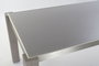 DKD Home Decor Mesa Comedor Roble Aluminio Cristal Templado Gris 92 x 74 x 162 cm