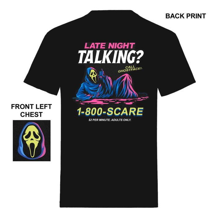 Indiego Scream Camiseta Ghost Face Late Night Talking talla M Indiego Scream Camiseta Ghost Face Late Night Talking talla M
