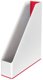 Revistero Plastico Leitz Wow Dual Rojo/Blanco