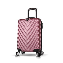 Zoozie Bags Maleta 6920, Oro Rosa, ABS, 37 L, 4 Ruedas Dobles 360, Cierre Codificado