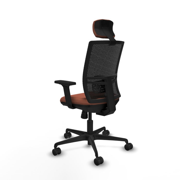 PIQUERAS Y CRESPO Silla de oficina Yunquera con mecanismo Sincro, Marrón y Negro PIQUERAS Y CRESPO Silla de oficina Yunquera con mecanismo Sincro, Marrón y Negro