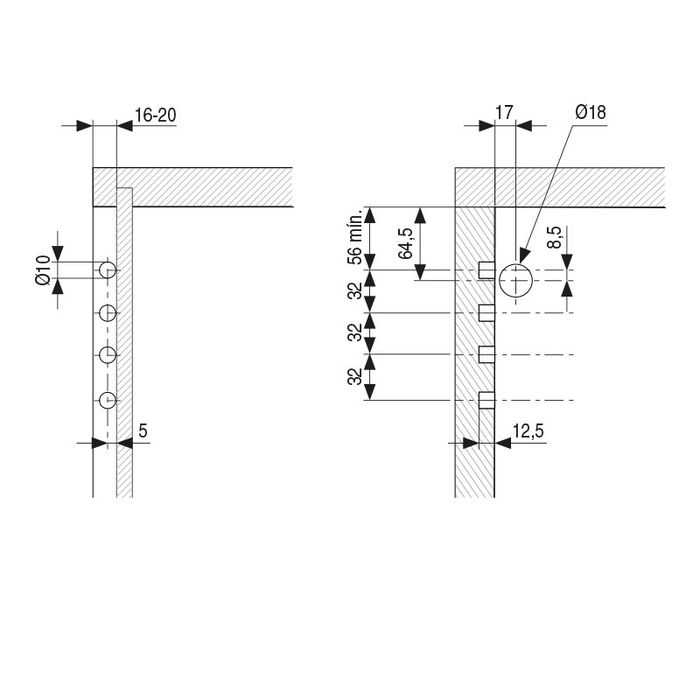 ITALIANA FERRAMENTA SPIDER Juego Colgador Oculto Zincado con Placa de Doble Fijación