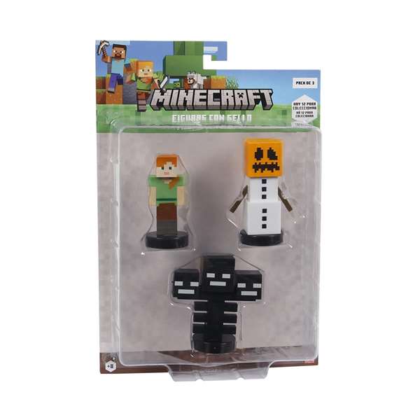 Bizak Figura Minecraft Pack de 3 Figuras, Modelos Surtidos