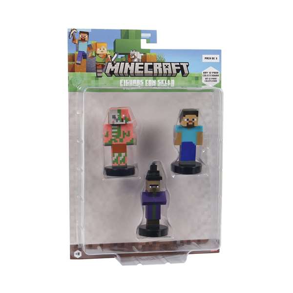 Bizak Figura Minecraft Pack de 3 Figuras, Modelos Surtidos