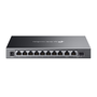 TP-Link ES210GMP Switch Gestionado Gigabit Ethernet 10 Puertos RJ-45, PoE 123W, Color Negro