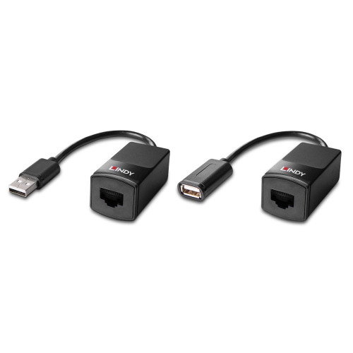 Lindy 43365 Extensor de Red USB 1.1 Cat5e/Cat6 de 60 m