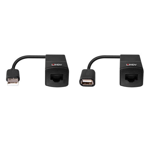 Lindy 43365 Extensor de Red USB 1.1 Cat5e/Cat6 de 60 m