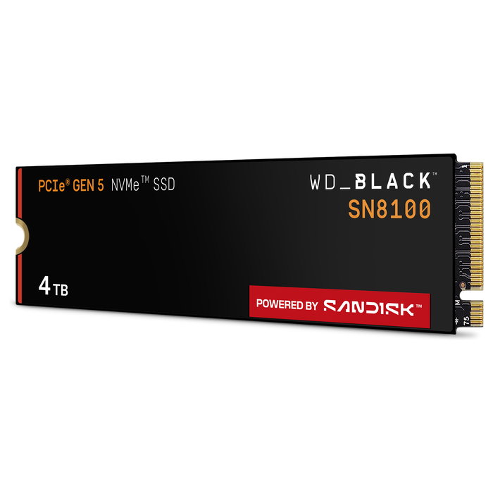 Western Digital WD_BLACK SN8100 4TB NVMe PCIe 5.0 x4 M.2 SSD - 14900 MB/s Leer, 14000 MB/s Escribir - 2280, TLC 3D NAND
