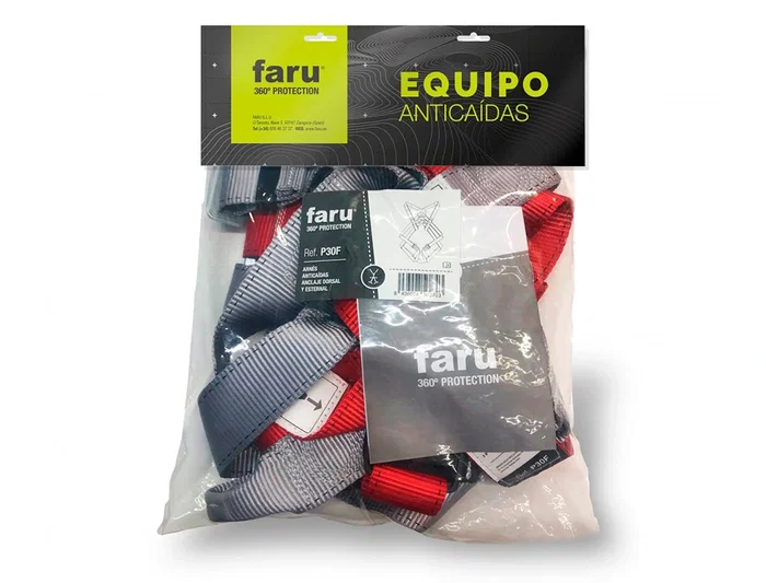 Faru Arnés Anticaídas Dorsal y Esternal Básico con Enganche Cincha 45 mm Faru Arnés Anticaídas Dorsal y Esternal Básico con Enganche Cincha 45 mm
