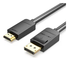Vention HADBI Cable Adaptador DisplayPort a HDMI Macho a Macho, 3m, Negro, 1080p 60Hz, Plug and Play