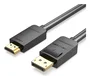 Vention HADBI Cable Adaptador DisplayPort a HDMI Macho a Macho, 3m, Negro, 1080p 60Hz, Plug and Play