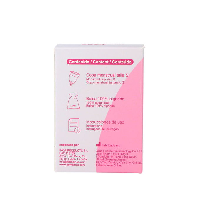 Copa Menstrual Inca Talla S Rosa con Bolsita de Transporte 1 unidad