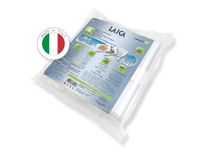 Laica Pack de 4 Rollos de Bolsa para Envasar al Vacío VT3513 20 x 600 cm Laica Pack de 4 Rollos de Bolsa para Envasar al Vacío VT3513 20 x 600 cm