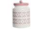 DKD Home Decor Bote Pixel Love Rosa y Blanco
