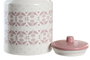 DKD Home Decor Bote Pixel Love Rosa y Blanco