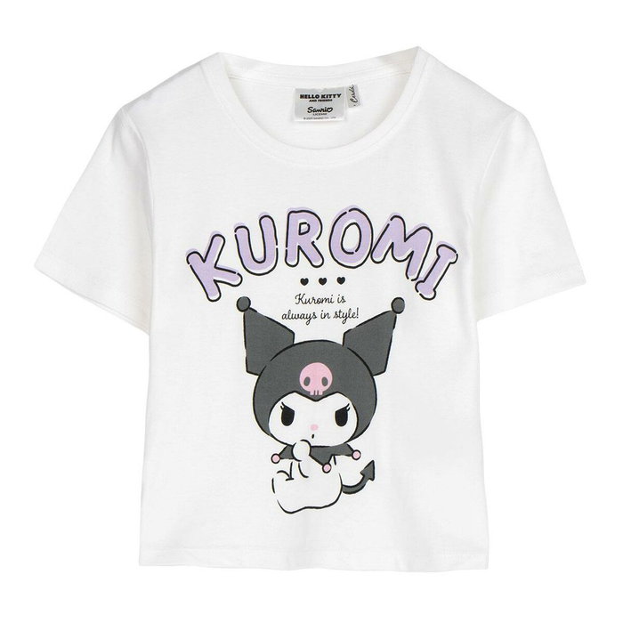 Cerdá Camiseta Corta Single Jersey Hello Kitty Kuromi 14 Años Blanco