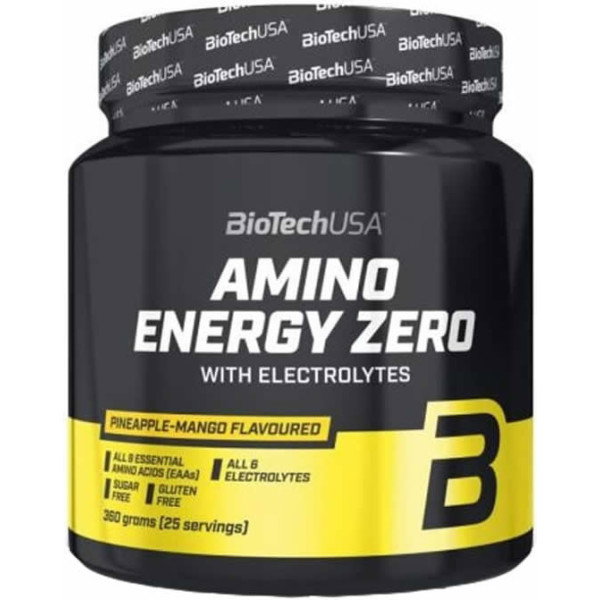 BIOTECHUSA Amino Energy Zero With Electrolyte - Suplemento en Polvo, Sabor Piña-Mango, 360g
