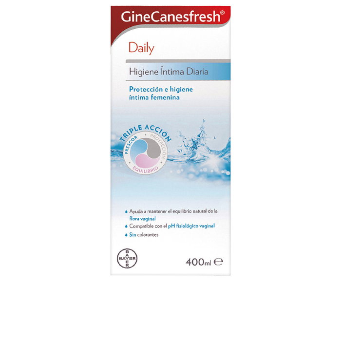 Ginecanes GINECANESFRESH Gel de Higiene Íntima 400 ml con Extracto de Loto, Ácido Láctico y Pantenol - pH 5.2, Libre de Colorantes, Hipoalergénico, para Uso Diario