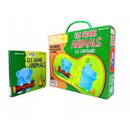 Puzzle Sassi Manolito Books Els Grans Animals Els Contraris - Cat 10 Piezas (+2 Años)