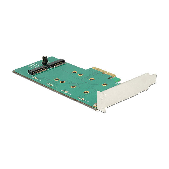 DeLOCK 89536 PCI Express x4 Card con 2x interno M.2 Key B, soporte RAID 0 y 1, 6 Gbit/s, factor de forma Low Profile
